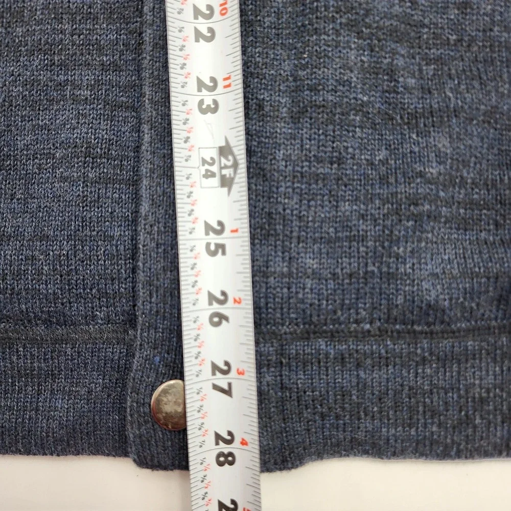 Banana Republic Navy Black Full Zip Button Mock Neck Sweater‎ Jacket Size XL